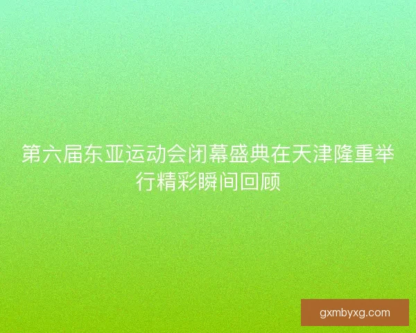 第六届东亚运动会闭幕盛典在天津隆重举行精彩瞬间回顾
